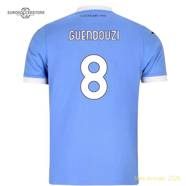 2025-2026 Lazio Home Shirt (Kids) (Guendouzi 8)-Vantage Point Soccer