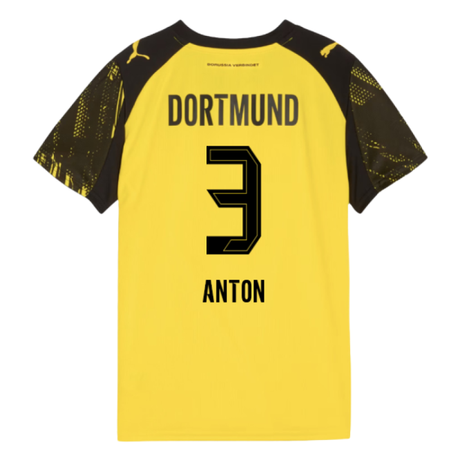 2025-2026 Borussia Dortmund Home Shirt (Kids) (Anton 3)-Football Jersey Hub