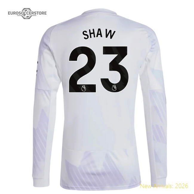 2025-2026 Man Utd Long Sleeve Away Shirt (Shaw 23)-Football Jersey Hub