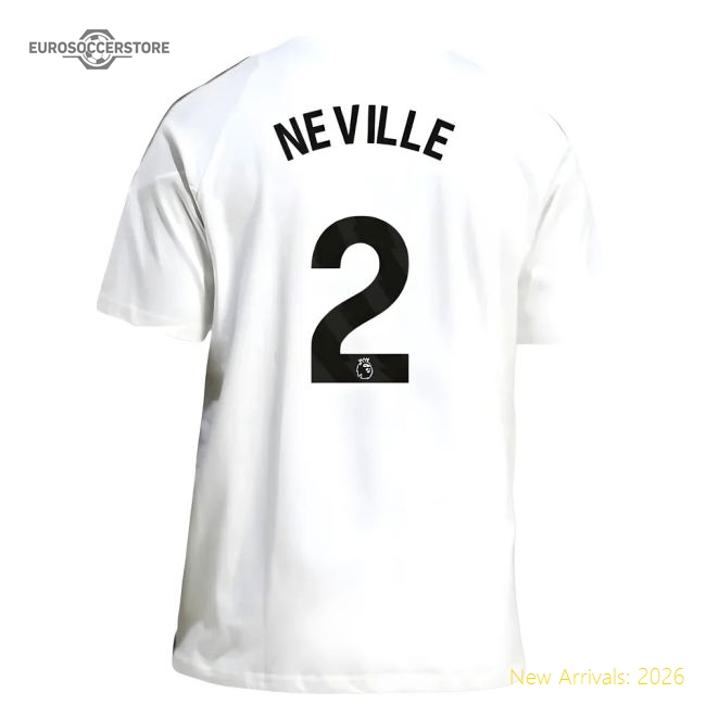 2025-2026 Man Utd Training Tee (White) (Neville 2)-Football Jersey Hub