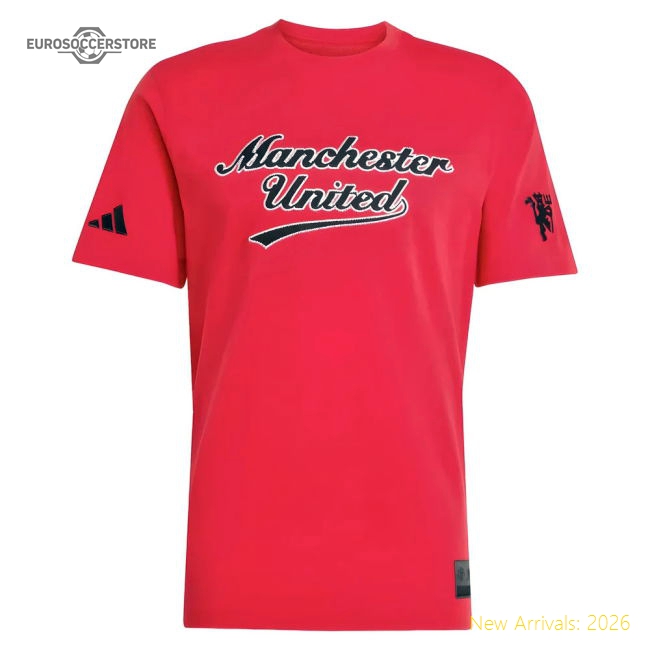 2025-2026 Man Utd US Tee (Red)-Football Jersey Hub