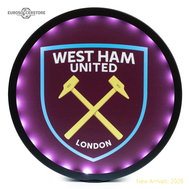 West Ham United FC Metal LED Logo Sign-Vantage Point Soccer