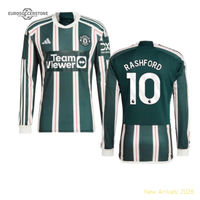 2023-2024 Man Utd Long Sleeve Away Shirt (Rashford 10)-Football Jersey Hub