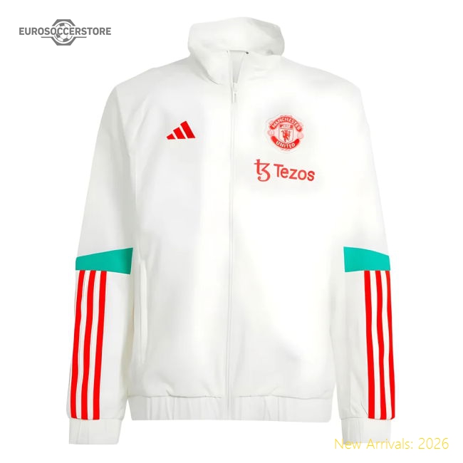 2023-2024 Man Utd Presentation Jacket (White) - Kids-Football Jersey Hub