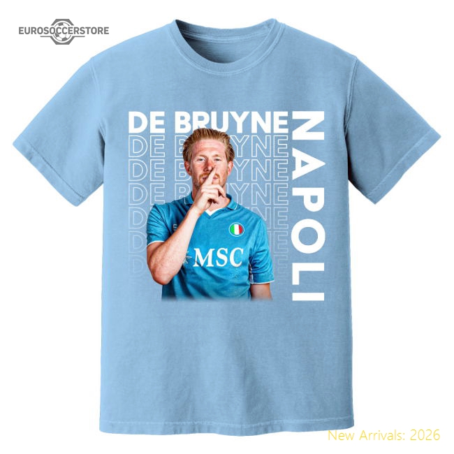 Kevin De Bruyne Napoli T-Shirt (Sky)-Vantage Point Soccer