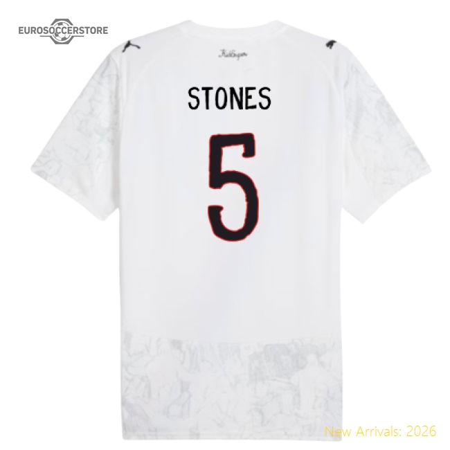 2025-2026 KIDSUPER x Manchester City CWC Shirt (White) (Stones 5)-Football Shirts Shop