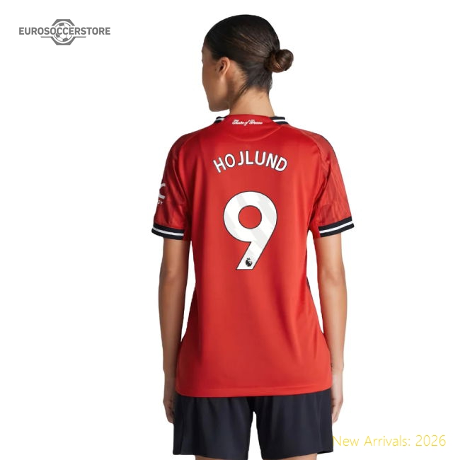 2025-2026 Man Utd Authentic Home Shirt (Womens) (Hojlund 9)-Football Jersey Hub