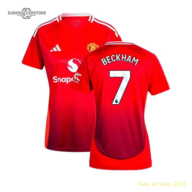 2024-2025 Man Utd Home Shirt (Womens) (Beckham 7)-Football Jersey Hub