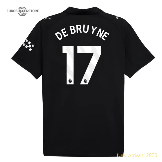 2025-2026 Man City Away Shirt (De Bruyne 17)-Football Jersey Hub