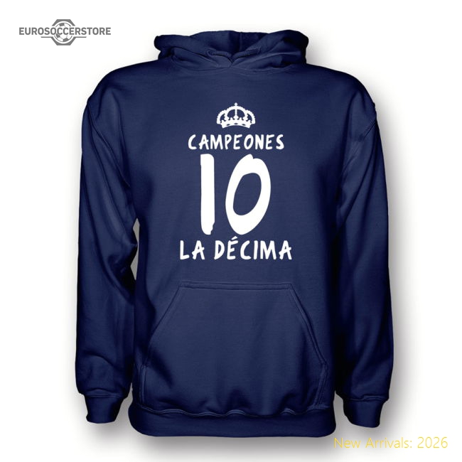 Real Madrid La Decima Hoody (navy) - Kids-BuySoccerJersey Hub