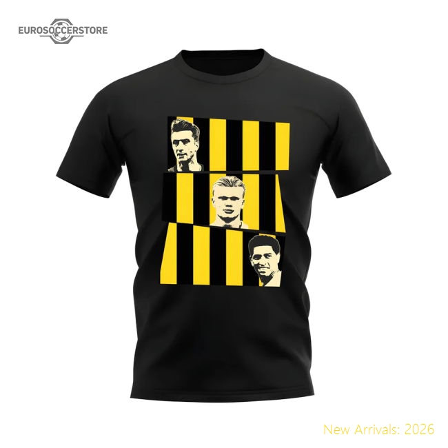 Borussia Dortmund Reus Haaland Bellingham Borussia Dortmund Trio T-Shirt-Jersey Chest: 2026 World Cup Soccer Kits