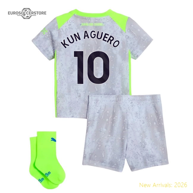 2025-2026 Man City Third Baby Kit (Kun Aguero 10)-Football Jersey Hub