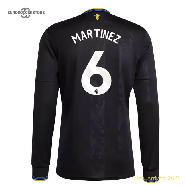 2025-2026 Man Utd Long Sleeve Third Shirt (Martinez 6)-Football Jersey Hub