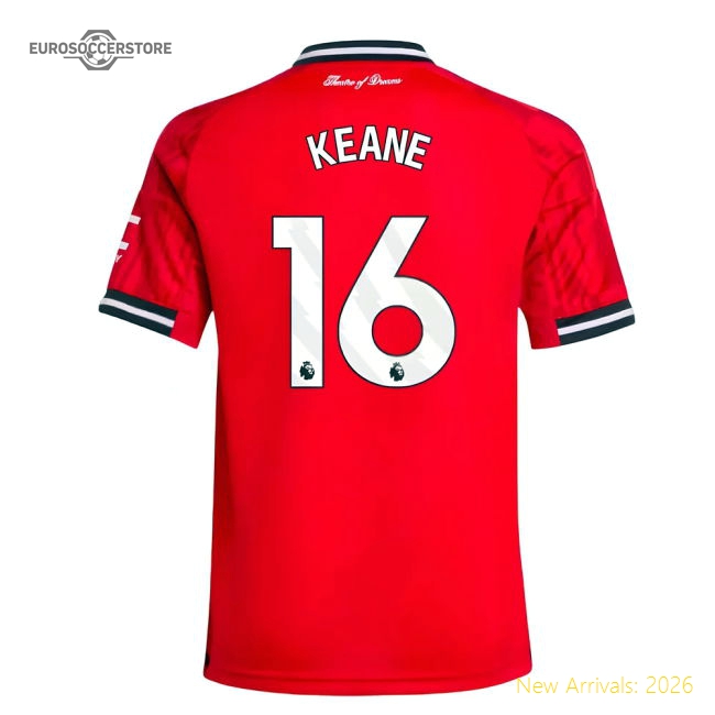 2025-2026 Man Utd Home Shirt (Kids) (Keane 16)-Football Jersey Hub