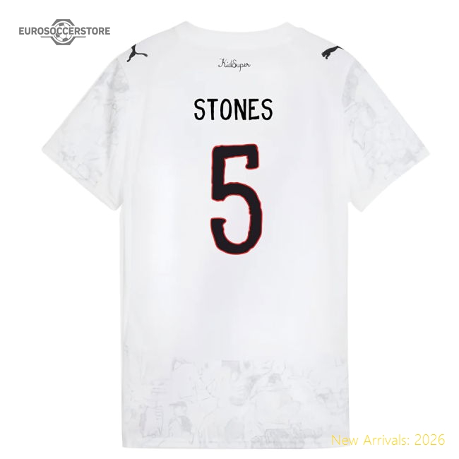 2025-2026 KIDSUPER x Manchester City CWC Shirt (White) - Womens (Stones 5)-Football Shirts Shop