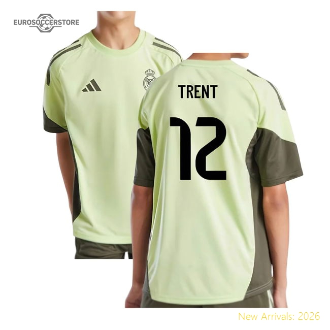2025-2026 Real Madrid Training Jersey (Almost Lime) - Kids (Trent 12)-Football Shirts Shop