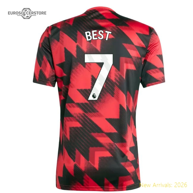 2025-2026 Man Utd Pre-Match Shirt (Red) (Best 7)-Football Jersey Hub