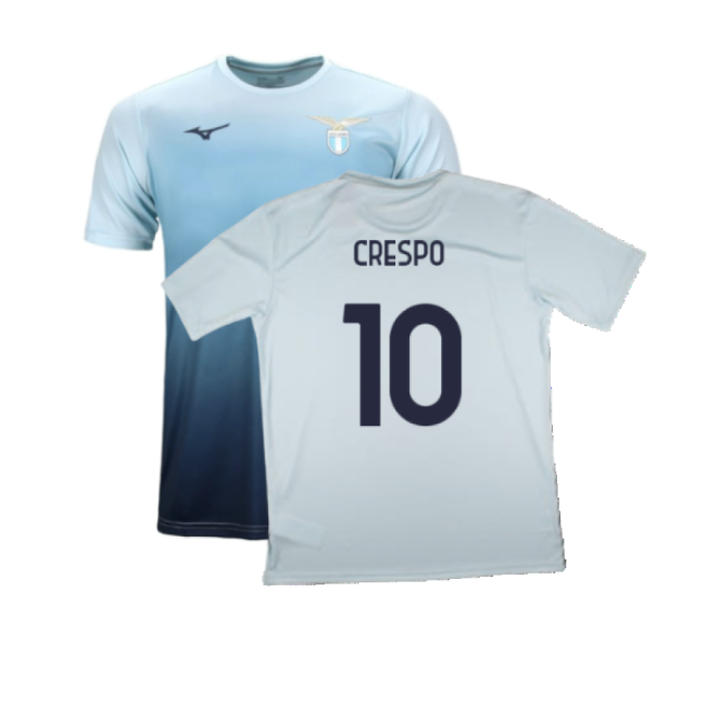 2024-2025 Lazio Graphic Training Shirt (ice Blue) (Crespo 10)-Vantage Point Soccer
