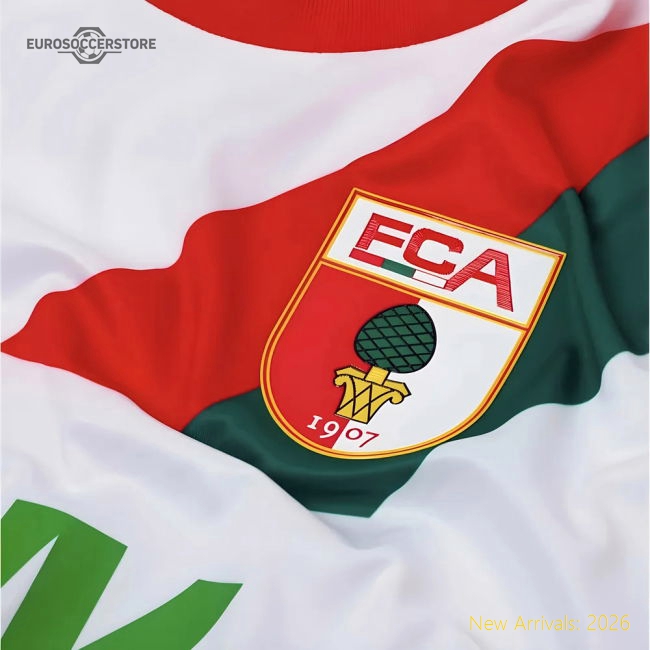 Fc Augsburg 2025-2026 Home Uniform Football Football Top-Jersey Chest: 2026 World Cup Soccer Kits