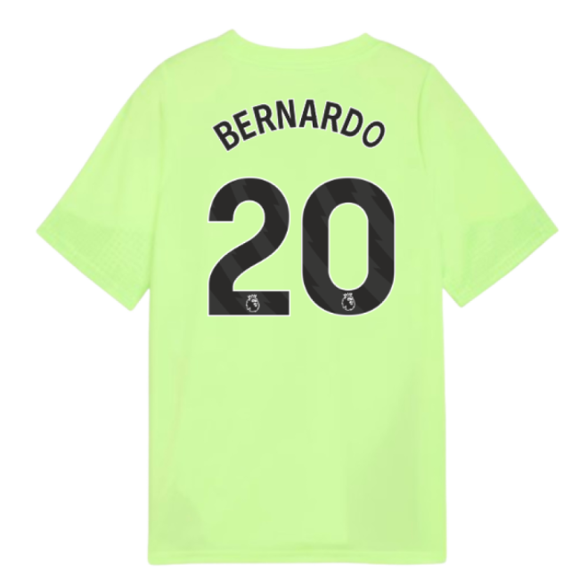2025-2026 Man City Training Jersey (Fizzy Apple) - Kids (Bernardo 20)-Football Shirts Shop