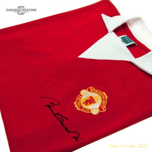 Manchester United FC Sir Bobby Charlton Signed Shirt-Football Jersey Hub