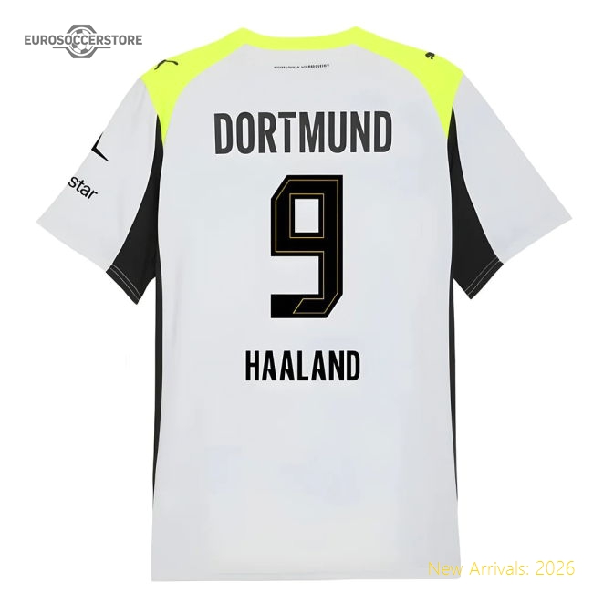 2025-2026 Borussia Dortmund Away Shirt (Haaland 9)-Football Jersey Hub