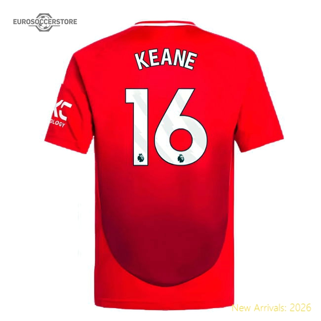 2024-2025 Man Utd Home Shirt (Kids) (Keane 16)-Football Jersey Hub