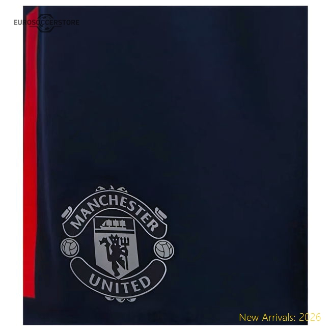 2024-2025 Man Utd Downtime Shorts (Night Indigo)-Football Jersey Hub