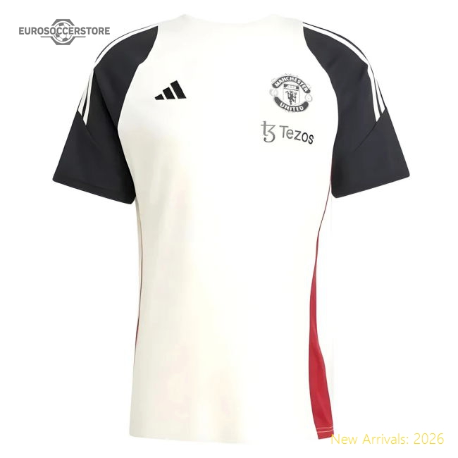 2024-2025 Man Utd Training Tee (Off White)-Football Jersey Hub