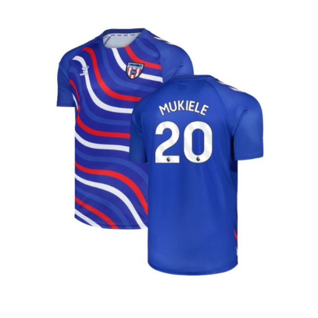 2025-2026 Sunderland Away Pre-Match Jersey (Blue) - Kids (Mukiele 20)-Football Shirts Shop