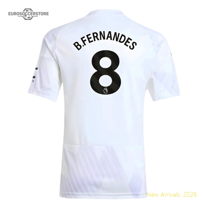 2025-2026 Man Utd Away Shirt (Kids) (B.Fernandes 8)-Football Jersey Hub