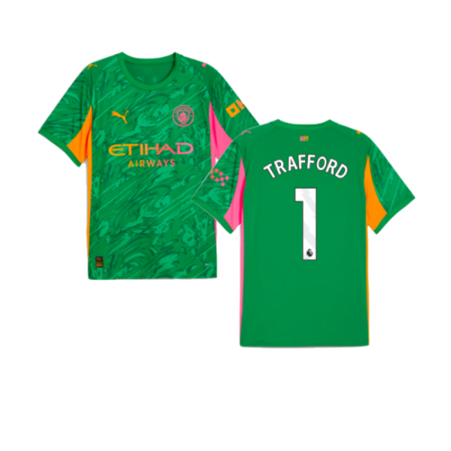 2025-2026 Man City Goalkeeper Away Shirt (Green) (Trafford 1)-Football Jersey Hub