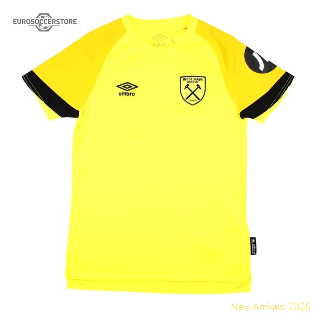 2023-2024 West Ham Change Goalkeeper Shirt (Yellow) - Kids-Vantage Point Soccer