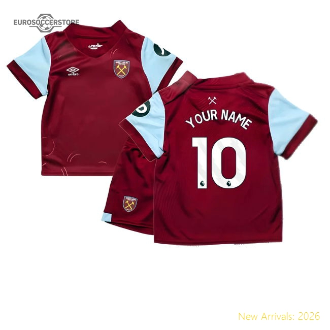 2023-2024 West Ham Home Baby Kit (Your Name)-Vantage Point Soccer