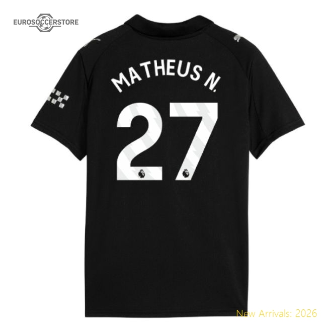 2025-2026 Man City Away Mini Kit (Matheus N. 27)-Football Jersey Hub