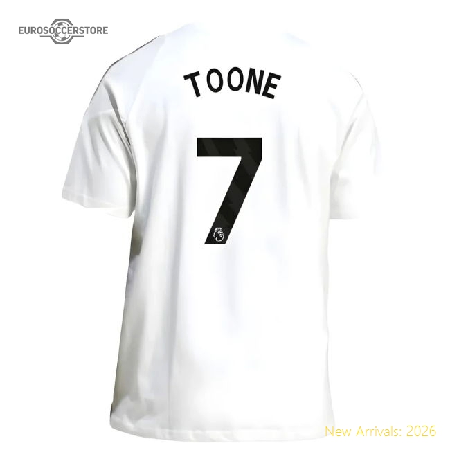 2025-2026 Man Utd Training Tee (White) (Toone 7)-Football Jersey Hub