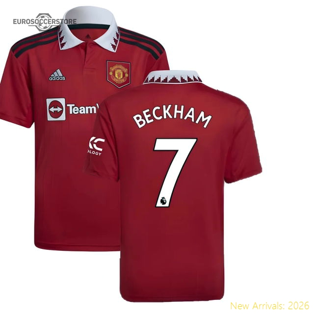 2022-2023 Man Utd Home Shirt (Kids) (BECKHAM 7)-Football Jersey Hub