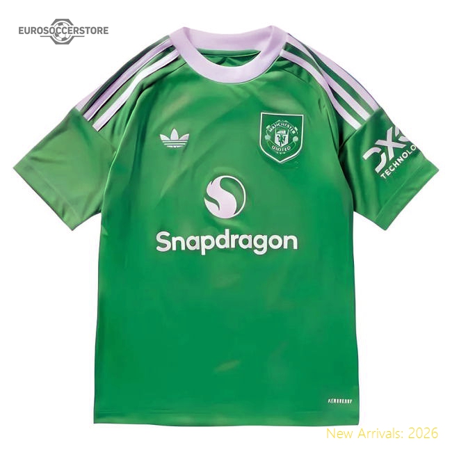2025-2026 Man Utd Third Goalkeeper Shirt (Green) - Kids-Football Jersey Hub