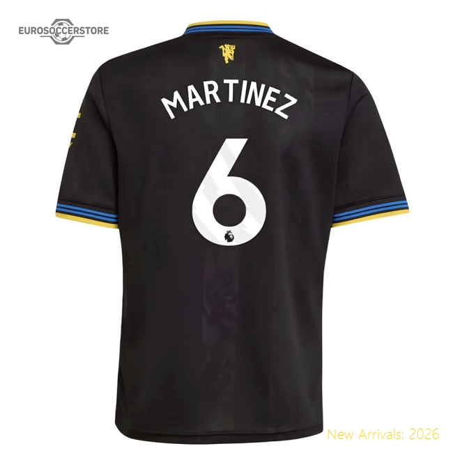 2025-2026 Man Utd Third Shirt (Kids) (Martinez 6)-Football Jersey Hub