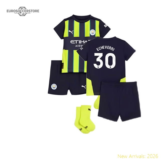 2024-2025 Man City Away Baby Kit (Echeverri 30)-Football Jersey Hub