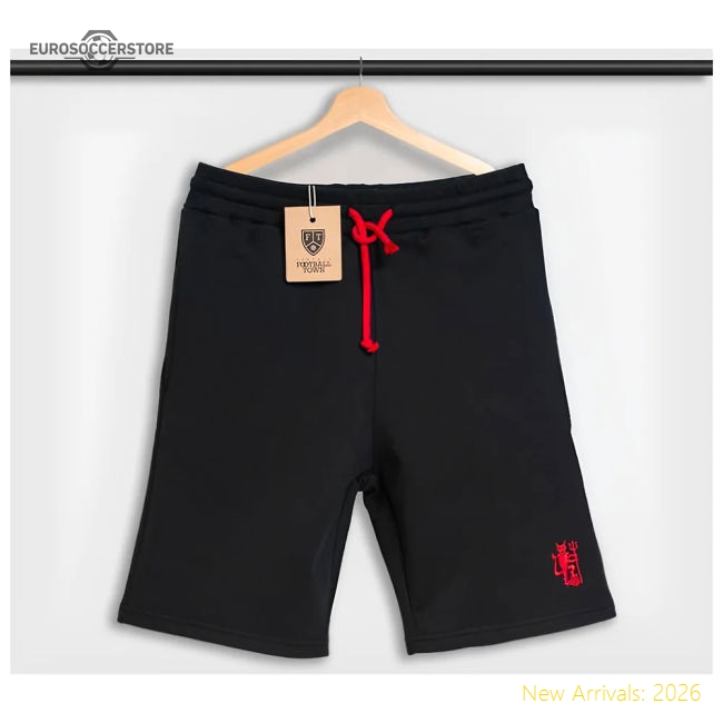 Manchester The Devil Shorts (Black)-Football Jersey Hub