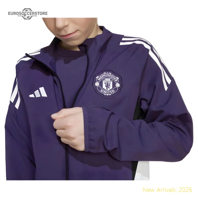 2025-2026 Man Utd Presentation Jacket (Aurora Plum) - Kids-Football Jersey Hub