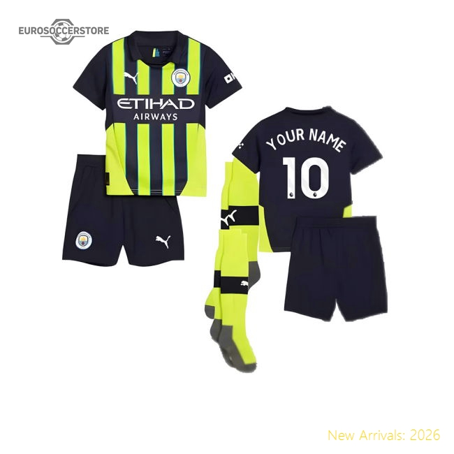 2024-2025 Man City Away Mini Kit (Your Name)-Football Jersey Hub