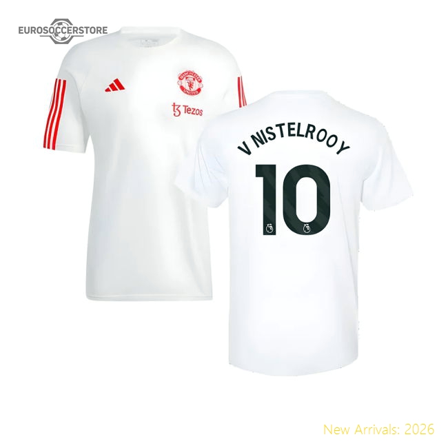 2023-2024 Man Utd Training Tee (White) (V Nistelrooy 10)-Football Jersey Hub
