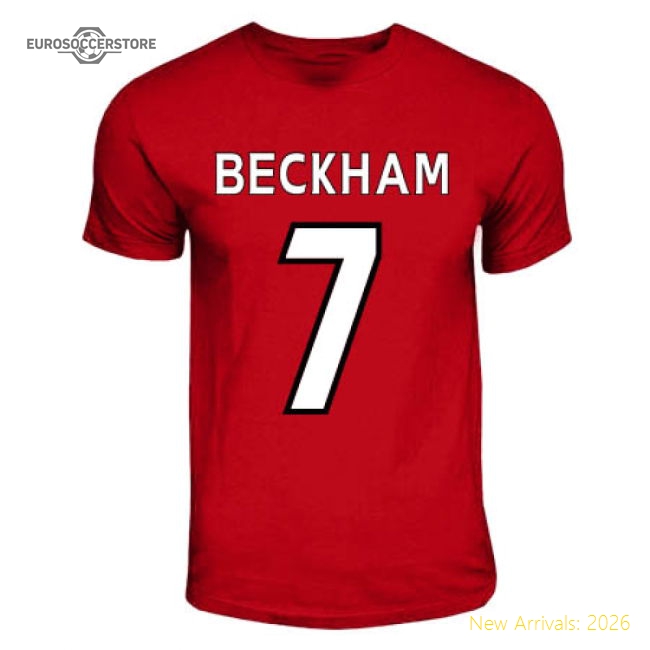 David Beckham Manchester United Hero T-shirt (red)-Football Jersey Hub