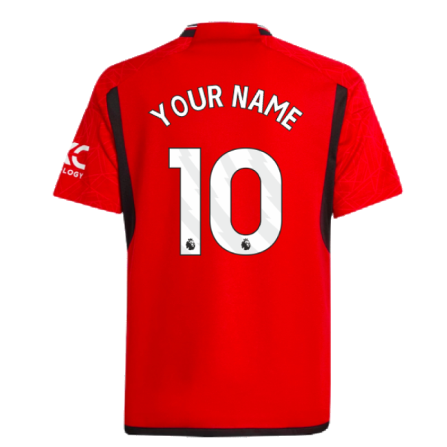 2023-2024 Man Utd Home Shirt (Kids) (Your Name)-Football Jersey Hub