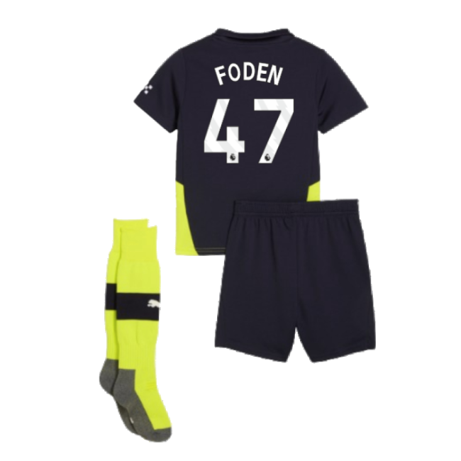 2024-2025 Man City Away Mini Kit (Foden 47)-Football Jersey Hub