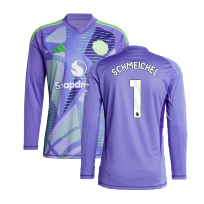 2024-2025 Man Utd Home LS Goalkeeper Shirt (Purple) (Schmeichel 1)-Football Jersey Hub