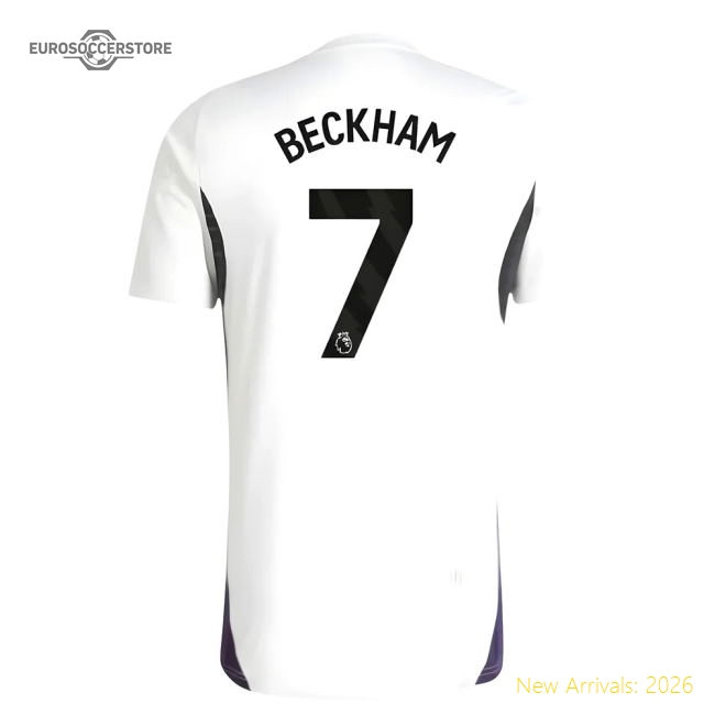 2025-2026 Man Utd Training Jersey (White) (Beckham 7)-Football Jersey Hub