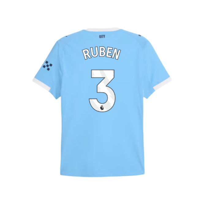 2025-2026 Man City Authentic Home Shirt (Ruben 3)-Football Shirts Shop